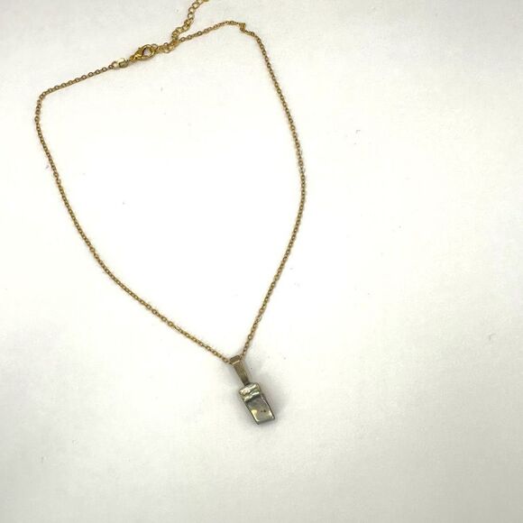 Gold tone abalone pendant necklace - Picture 7 of 10